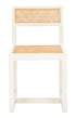  Safavieh Bernice Minimalist Cane Dining Chair - White/Natural - Bonton