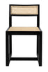  Safavieh Bernice Minimalist Cane Dining Chair - Black/Natural - Bonton