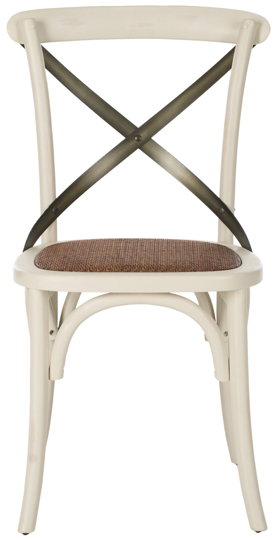  Safavieh Eleanor Farmhouse Side Chair Set of 2 - Antique White - Bonton