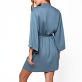 Women's Blue Short Robe