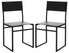  Safavieh Layne Dining Chairs Set of 2 - Black - Bonton