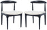  Safavieh Lionel Retro Dining Chair Set of 2 - Black Body / White Seat - Bonton