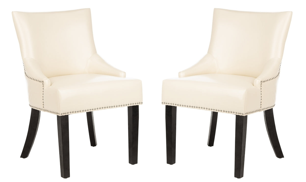  Safavieh Lotus Side Chairs Set of 2 - Flat Cream - Bonton