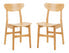  Safavieh Lucca Retro Dining Chairs Set of 2 - Natural - Bonton