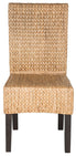  Safavieh Luz Wicker Dining Chair Set of 2 - Natural - Bonton