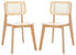  Safavieh Luz Cane Dining Chairs Set of 2 - Natural - Bonton