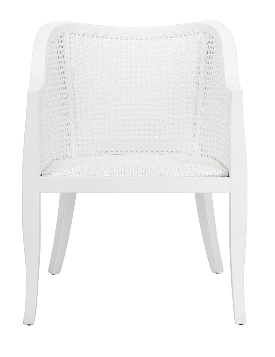  Safavieh Maika Natural Cane Dining Chair - White - Bonton