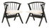  Safavieh Noah Spindle Dining Chair Set of 2 - Black/Beige Cushion - Bonton