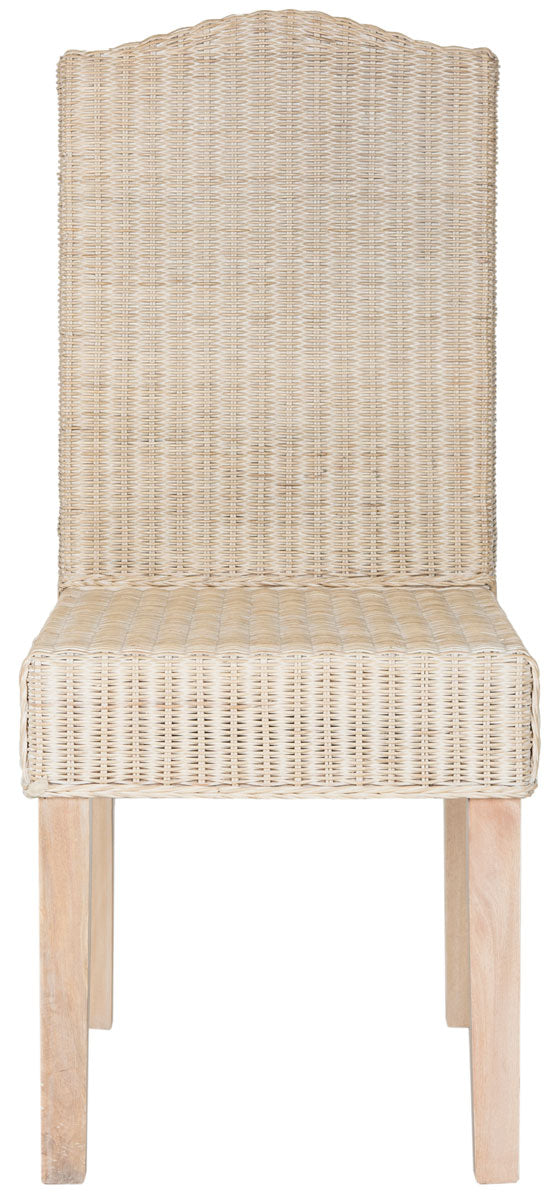  Safavieh Odette Rattan Dining Chair Set of 2 - White Washed - Bonton