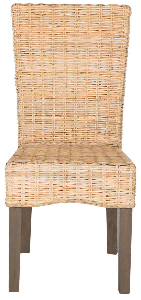  Safavieh Ozias Rattan Dining Chair Set of 2 - Natural - Bonton