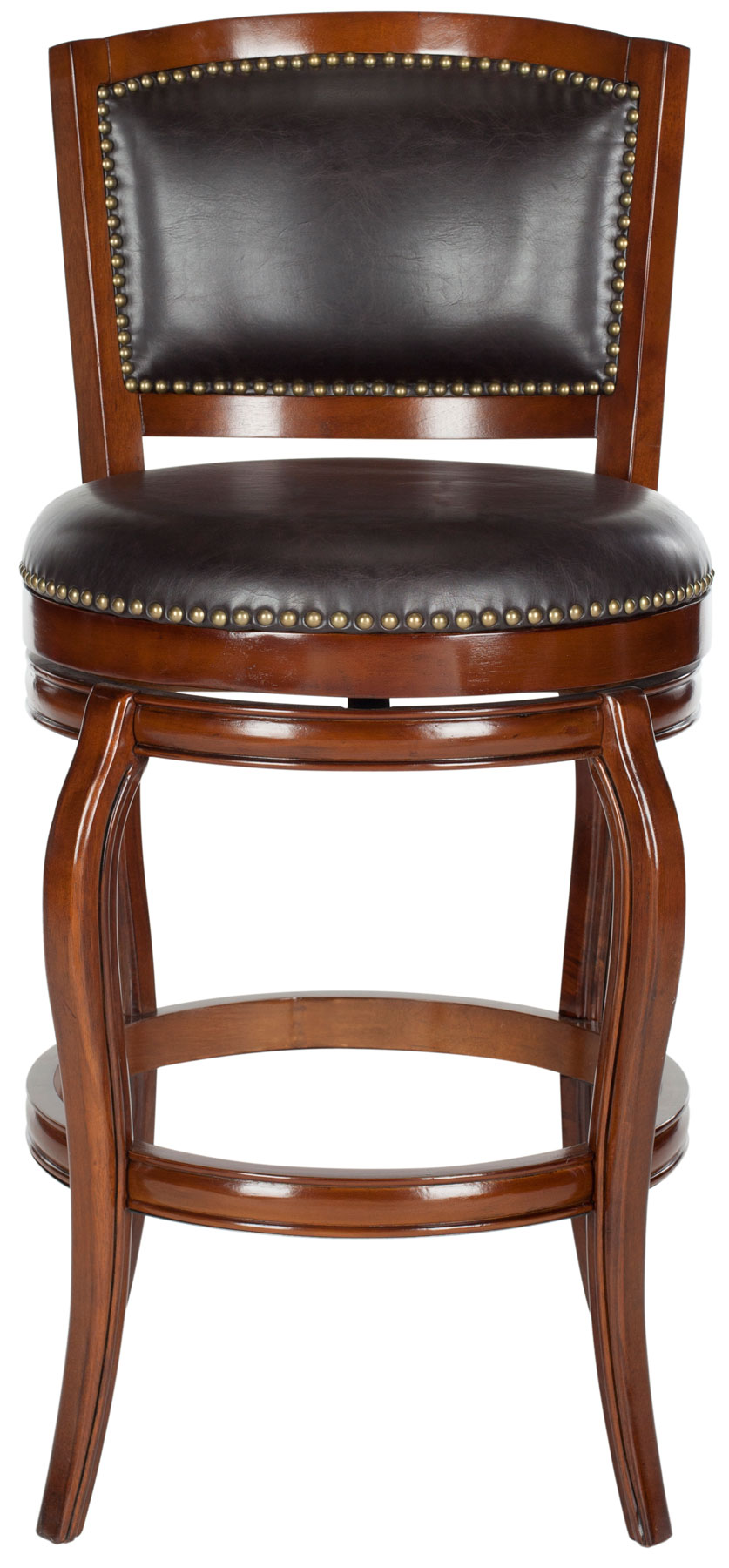  Safavieh Pasquale Bar Stool - Walnut/Brown - Bonton