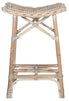  Safavieh Raynar Rattan Bar Stool - White Washed - Bonton