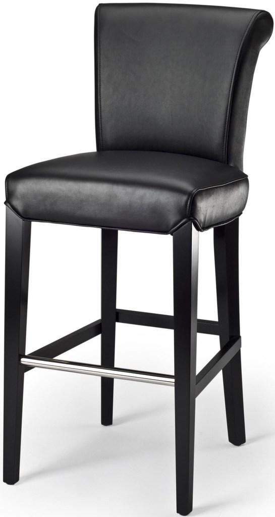  Safavieh Seth Bicast Leather Bar Stool - Black - Bonton