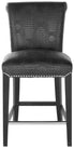  Safavieh Seth Counter Stool - Black / Crocodile - Bonton