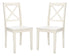  Safavieh Silio X Back Dining Chairs Set of 2 - White - Bonton