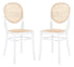  Safavieh Sonia Rattan Dining Chairs Set of 2 - White/Natural - Bonton