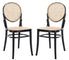  Safavieh Sonia Rattan Dining Chairs Set of 2 - Black/Natural - Bonton