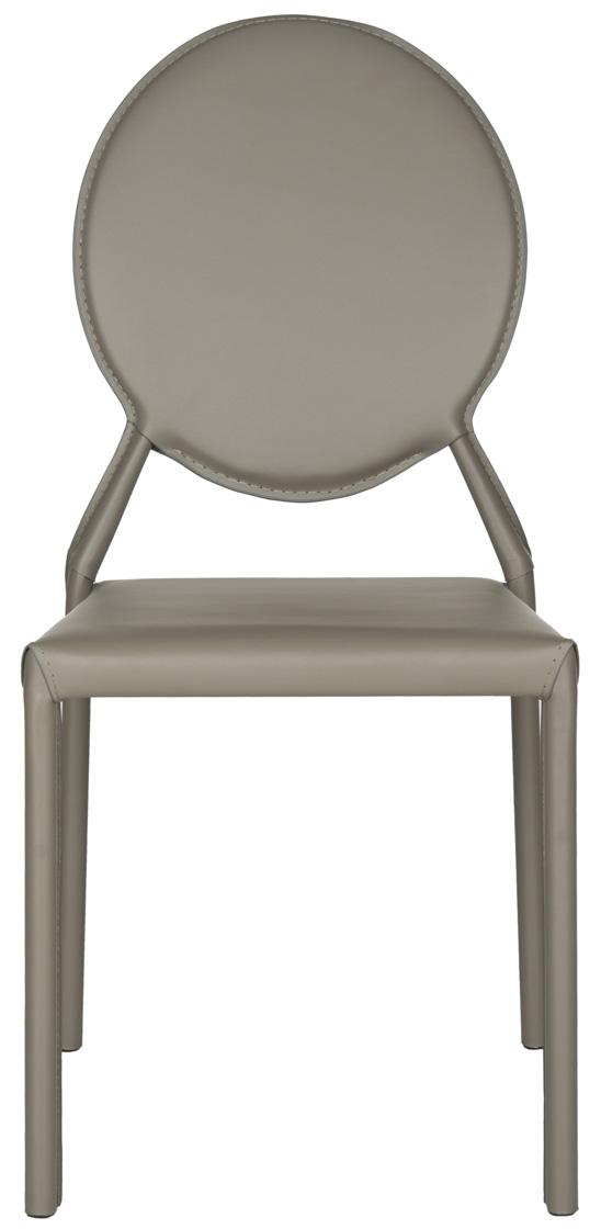  Safavieh Warner Faux-Leather Side Chairs Set of 2 - Grey - Bonton