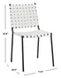  Safavieh Wesson Woven Leather Dining Chair Set of 2 - White / Black - Bonton