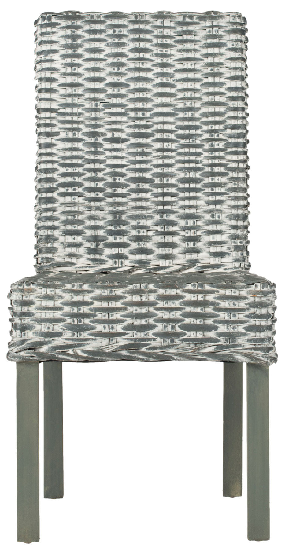  Safavieh Wheatley Rattan Side Chair Set of 2 - Grey White Washed - Bonton