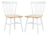  Safavieh Winona Dining Chairs Set of 2 - White/Natural - Bonton