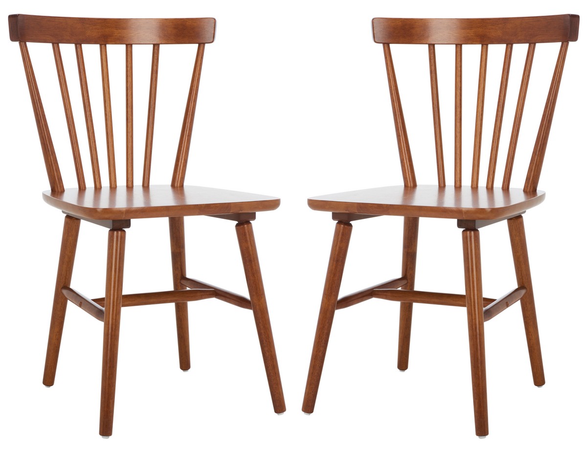  Safavieh Winona Dining Chairs Set of 2 - Walnut - Bonton