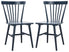  Safavieh Winona Dining Chairs Set of 2 - Navy - Bonton