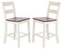  Safavieh Yuri Counter Stools Set of 2 - White/Natural - Bonton