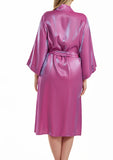 Autumn Plus Size Iridescent Robe with Self Tie Sash and Inner Ties.
