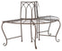  Safavieh Abia Wrought Iron Outdoor Tree Bench - Rustic Brown - Bonton