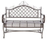  Safavieh Abner Wrought Iron Outdoor Garden Bench - Rustic Brown - Bonton