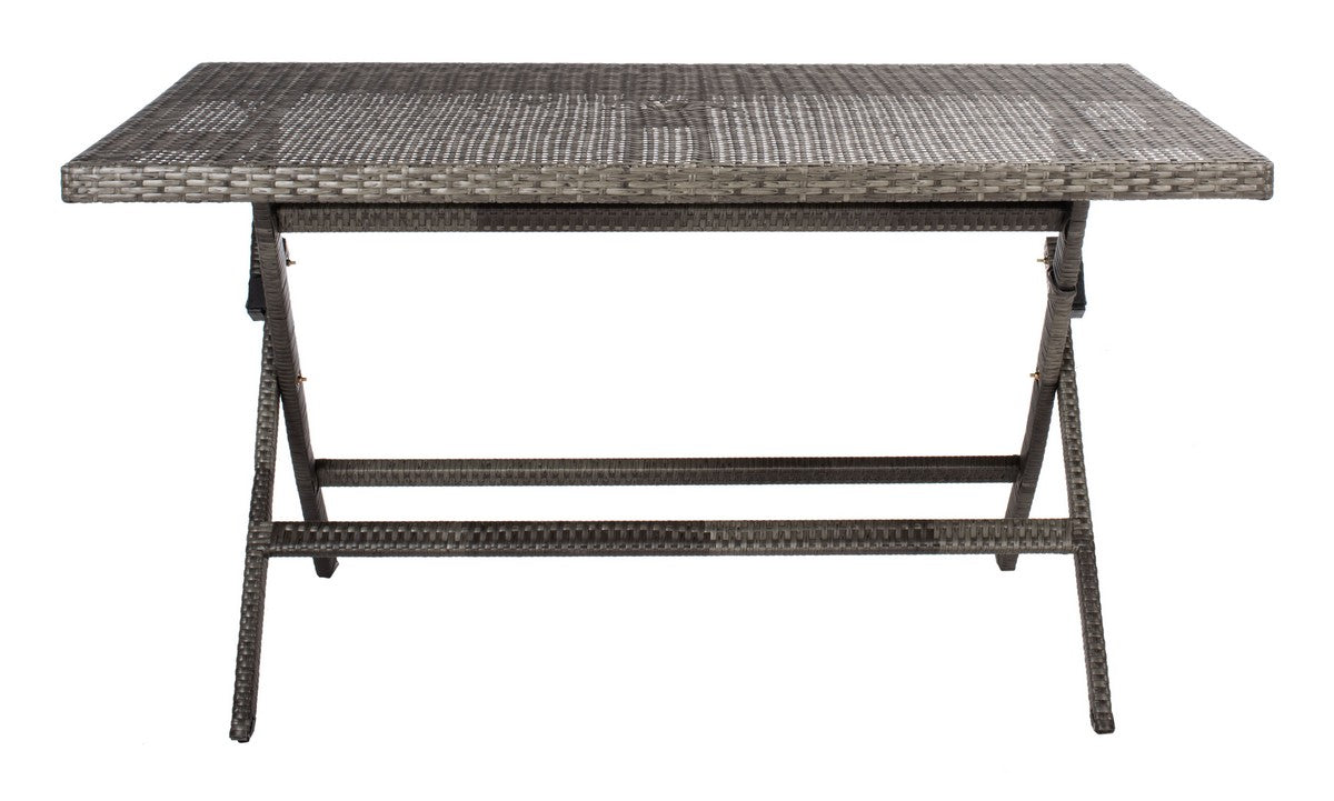  Safavieh Akita Folding Table - Gray Brown/White - Bonton