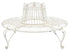  Safavieh Ally Darling Wrought Iron Outdoor Tree Bench - Antique White - Bonton