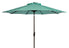  Safavieh Athens Inside Out Striped Crank Outdoor Auto Tilt Umbrella - Dark Green/White - Bonton