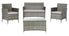  Safavieh Bandele 4 Piece Living Set - Gray/Gray - Bonton