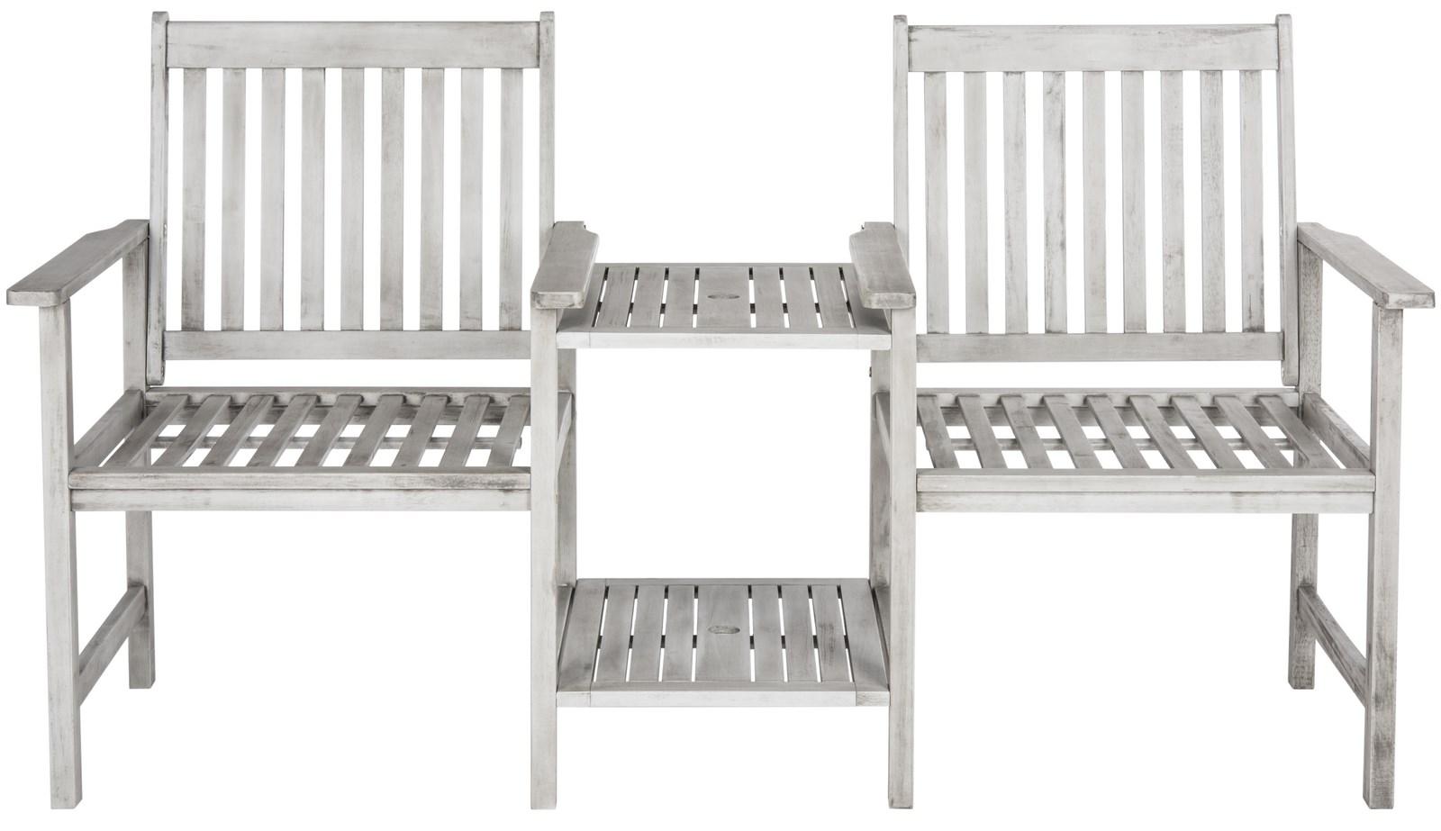  Safavieh Brea Twin Bench - Gray - Bonton