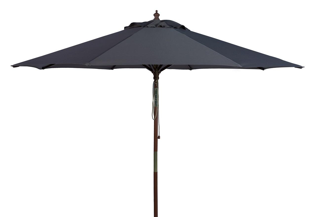  Safavieh Cannes Wooden Outdoor Umbrella - Gray - Bonton