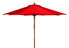  Safavieh Cannes Wooden Outdoor Umbrella - Red - Bonton