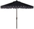  Safavieh Elegant Valance 11 Ft Round Umbrella - Navy/White - Bonton