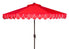  Safavieh Elegant Valance Auto Tilt Umbrella - Red / White - Bonton