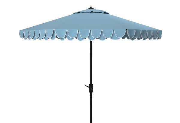  Safavieh Elegant Valance Auto Tilt Umbrella - Blue - Bonton