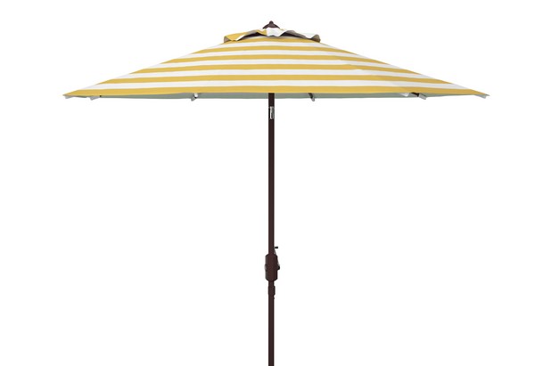  Safavieh Iris Fashion Line Round Umbrella - Orange Stripe - Bonton