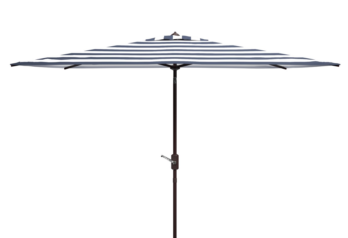  Safavieh Iris Fashion Line Rectangle Umbrella - Navy/White - Bonton