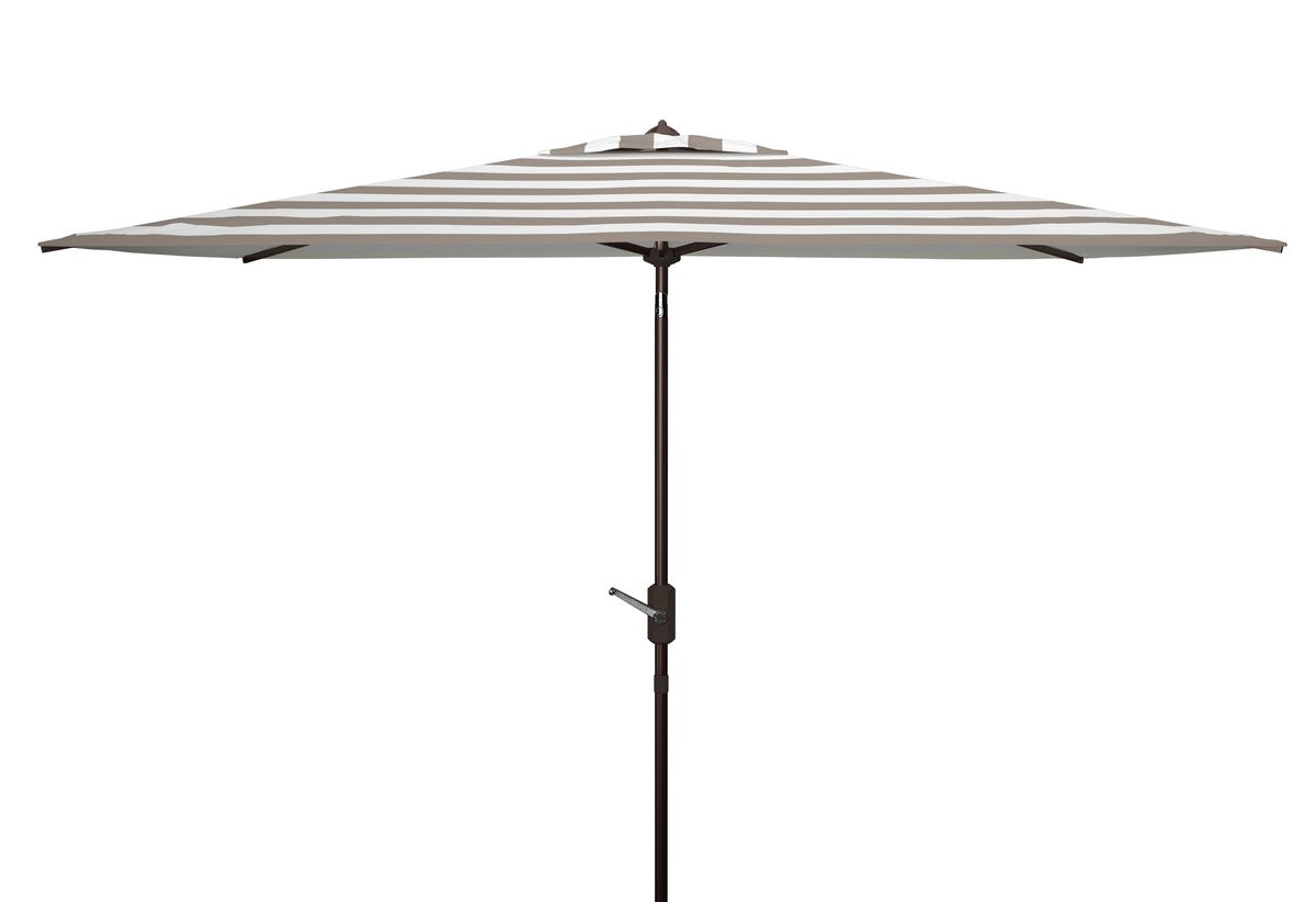  Safavieh Iris Fashion Line Rectangle Umbrella - Gray/White - Bonton