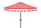 Maui Single Scallop Striped Crank Push Button Tilt Umbrella