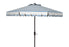  Safavieh Maui Single Scallop Striped Crank Push Button Tilt Umbrella - Blue Stripe - Bonton