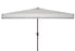  Safavieh Milan Fringe Rectangle Crank Umbrella - White - Bonton