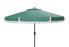  Safavieh Milan Fringe Crank Outdoor Push Button Tilt Umbrella - Hunter Green - Bonton