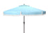  Safavieh Milan Fringe Crank Outdoor Push Button Tilt Umbrella - Blue - Bonton