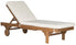  Safavieh Newport Chaise Lounge Chair with Side Table - Natural/Beige - Bonton